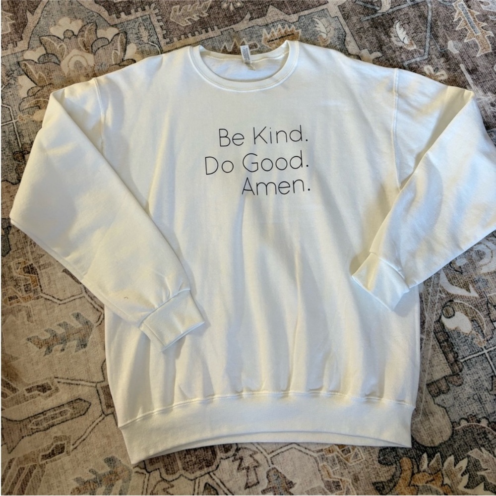Sweatshirt Be Kind Do Good Amen - Picture 4 of 4